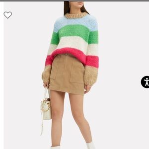 INTERMIX Magda Suede Mini Skirt XS 0